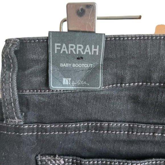 Kut from the Kloth Farrah Baby Bootcut Size 4 Black NWT - Picture 13 of 16
